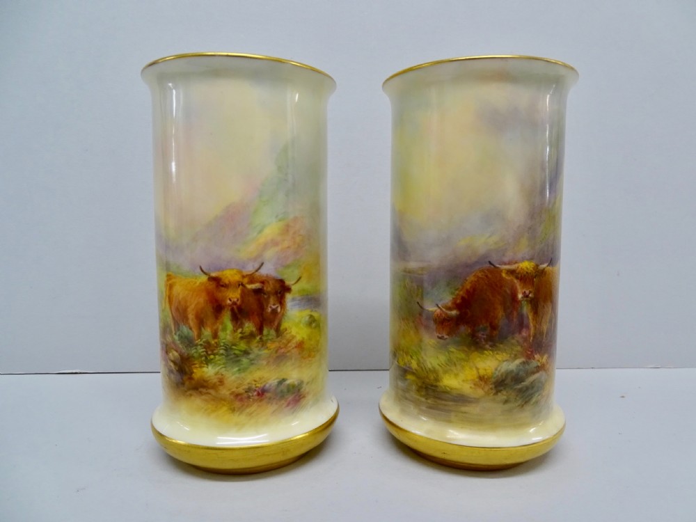 royal worcester pair of stinton vases
