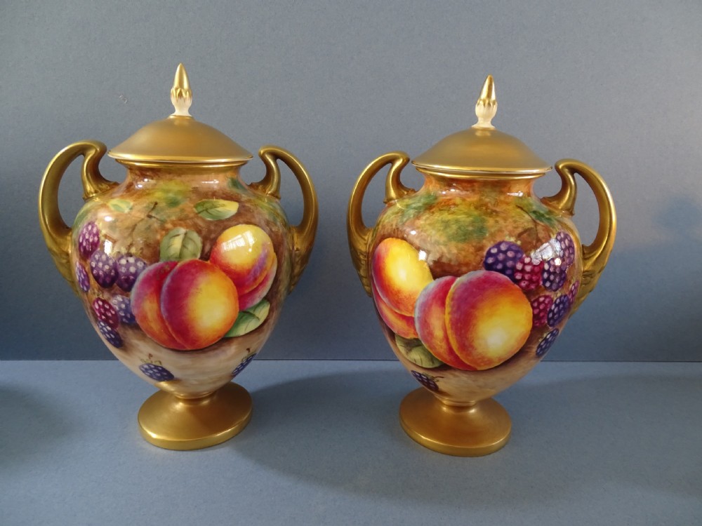 royal worcester pair of vases