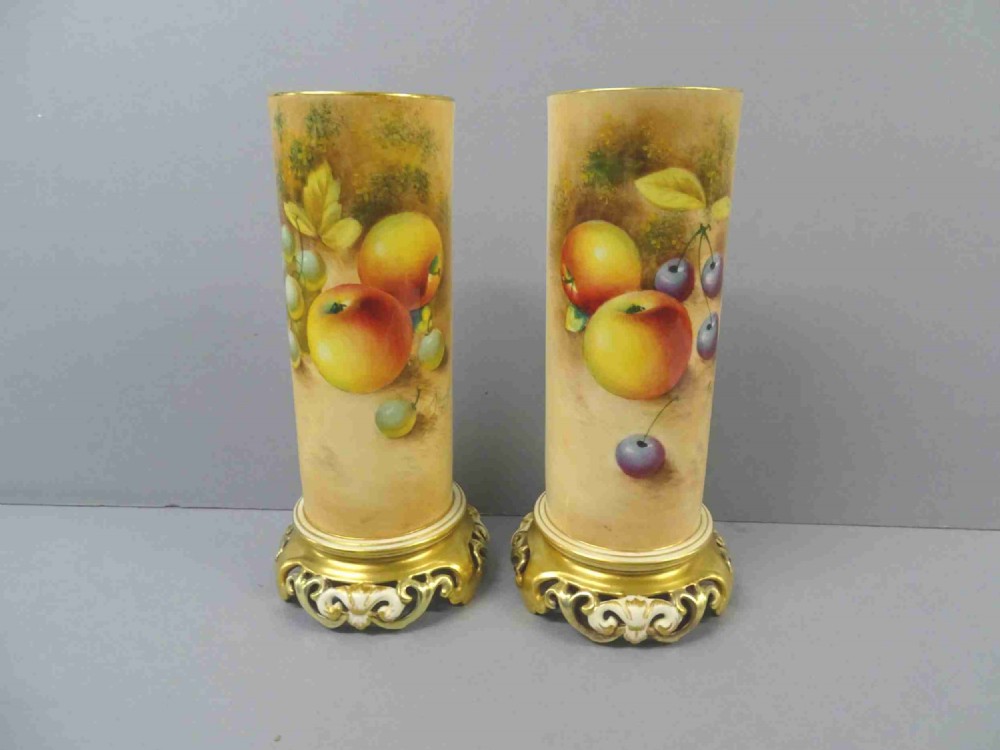 royal worcester pair of vases